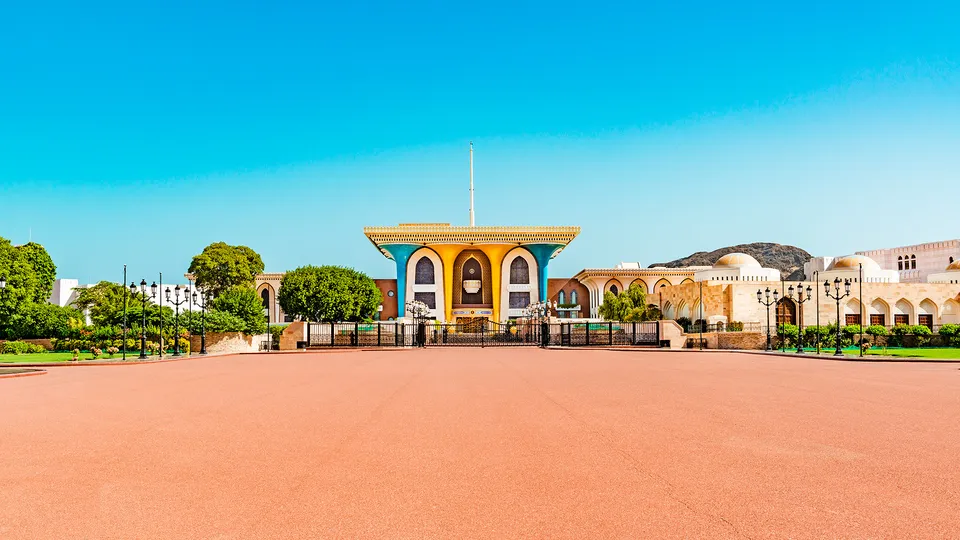  Esterni del Palazzo Al Alam a Muscat