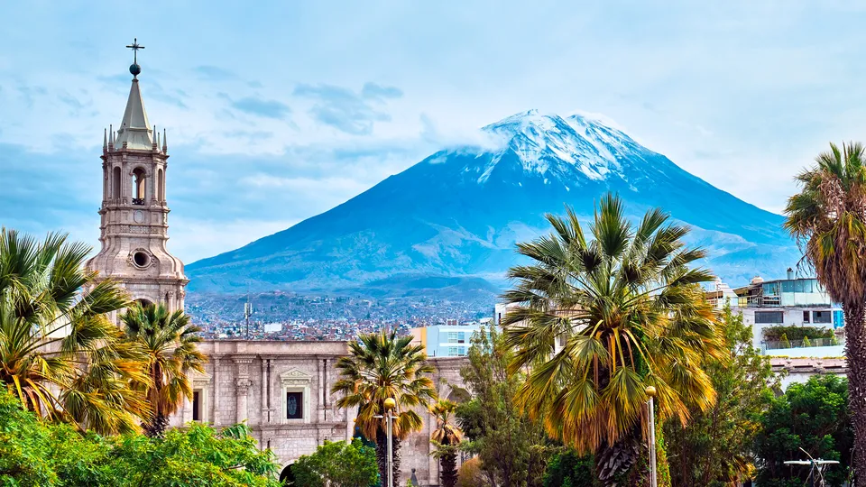 Vulcano nei pressi di Arequipa in Perù