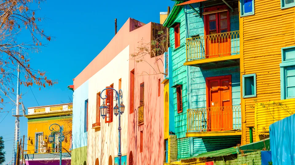 Case colorate nel quartiere di La Boca a Buenos Aires
