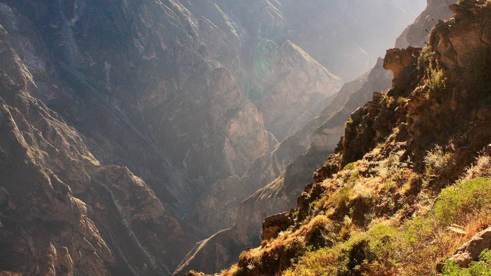Pareti rocciose del Canyon del Colca in Perù