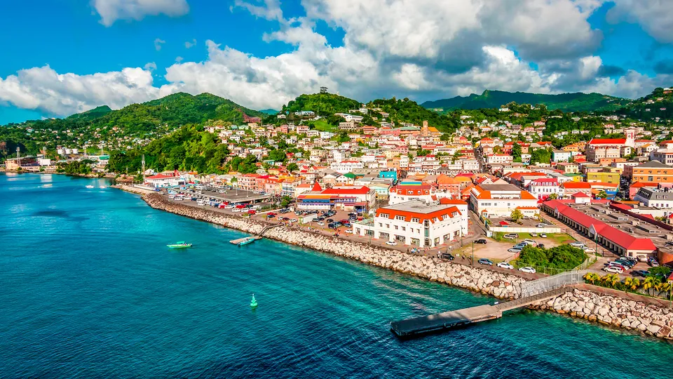 Panorama dall'alto di Grenada