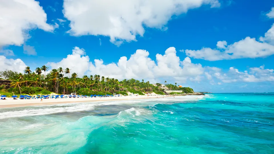 Veduta dal mare di Barbados