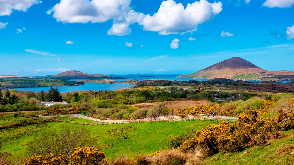 Panorama nel Connemara in Irlanda