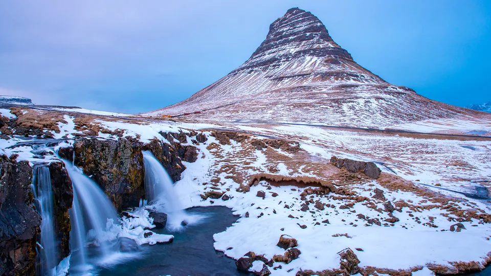 Kirkjufell sotto la neve