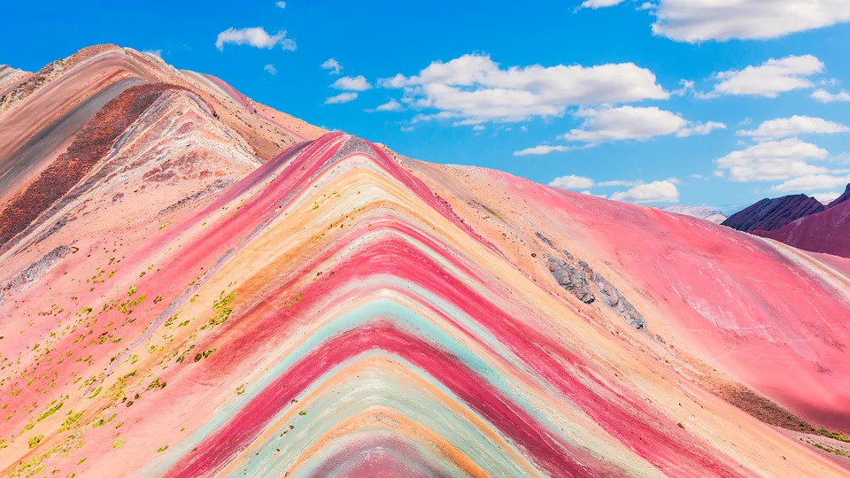 Dettaglio delle Montagne arcobaleno di Palcoyo