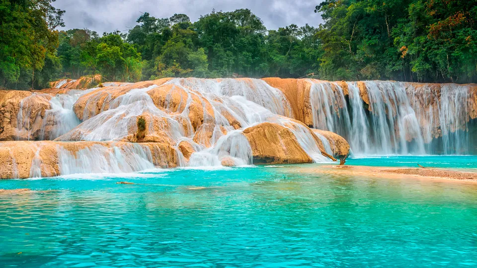 Cascate di Agua Azul in Messico