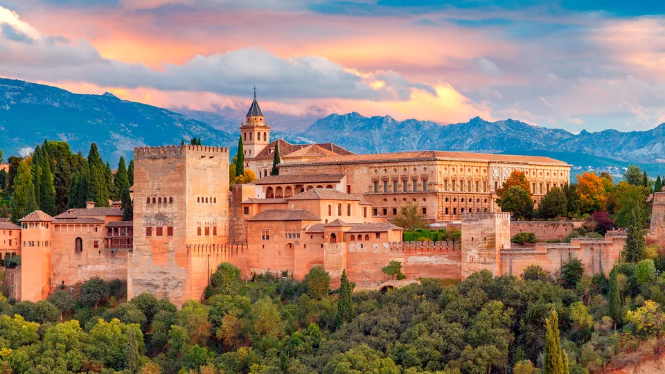 Vista panoramica dell'Alhambra a Granada