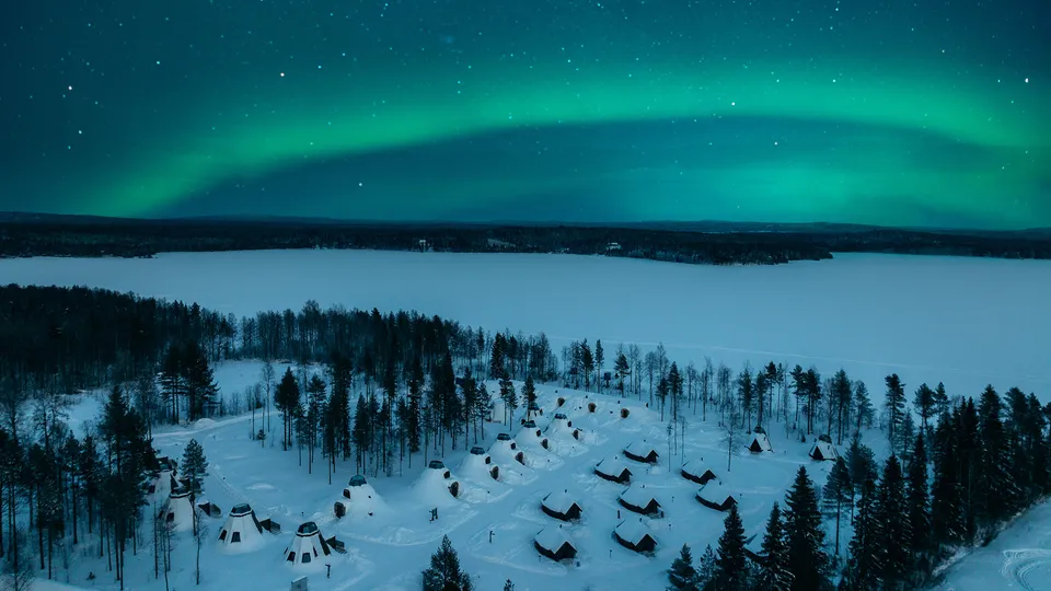 Aurora Boreale sull'Apukka Resort