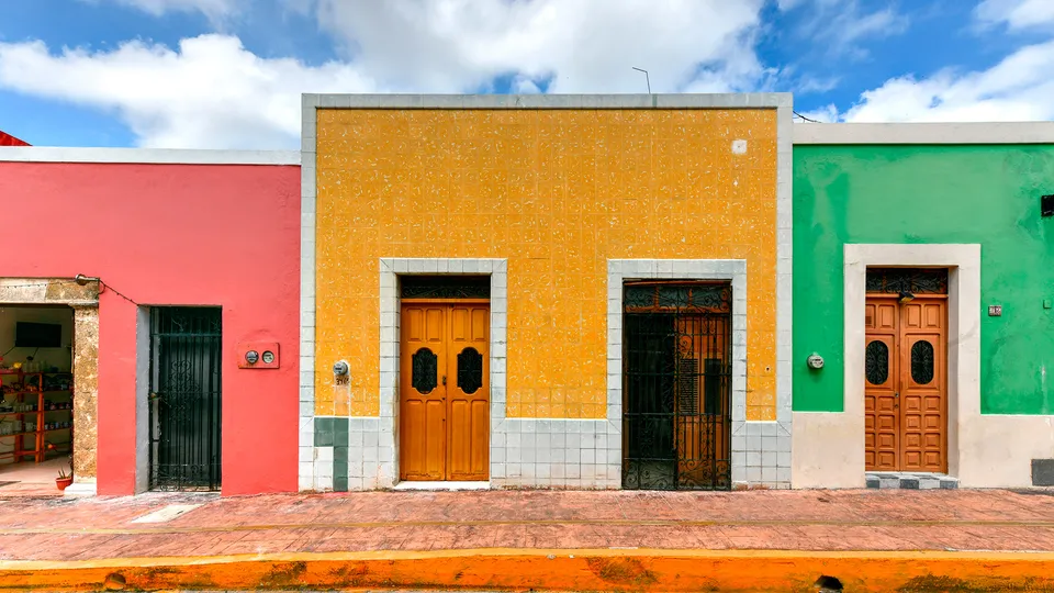Case colorate a Campeche in Messico