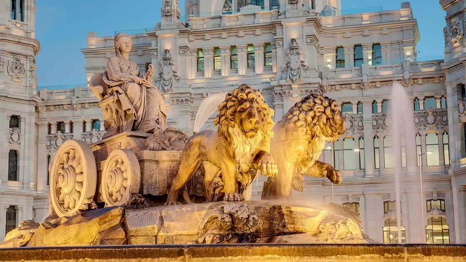 Fontana in Plaza de Cibeles a Madrid