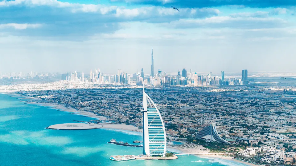 Vista panoramica su La Vela di Dubai