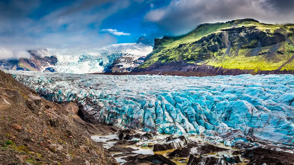 Veduta del ghiacciaio di Vatnajokull