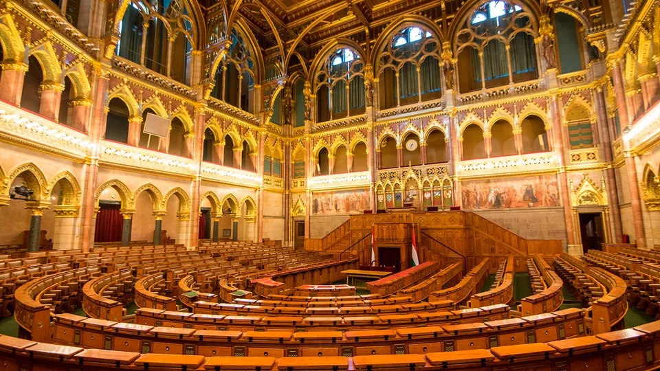 Interno del Parlamento di Budapest
