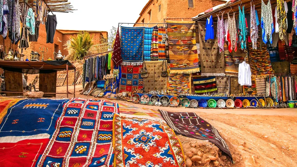 Tappeti esposti a Ouarzazate