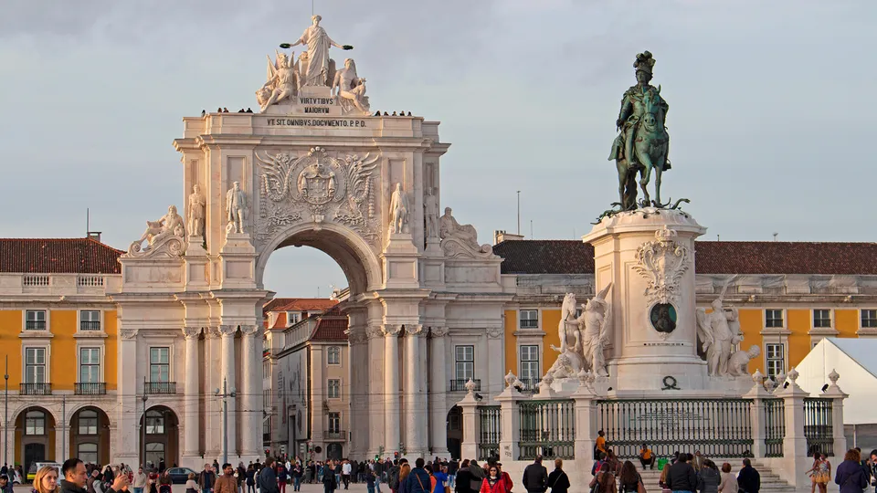 Piazza del commercio di Lisbona