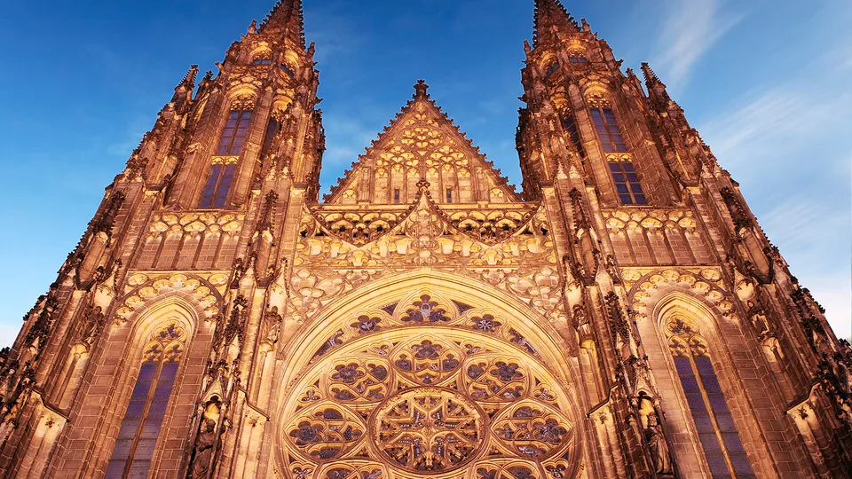 Facciata della Cattedrale di San Vito a praga