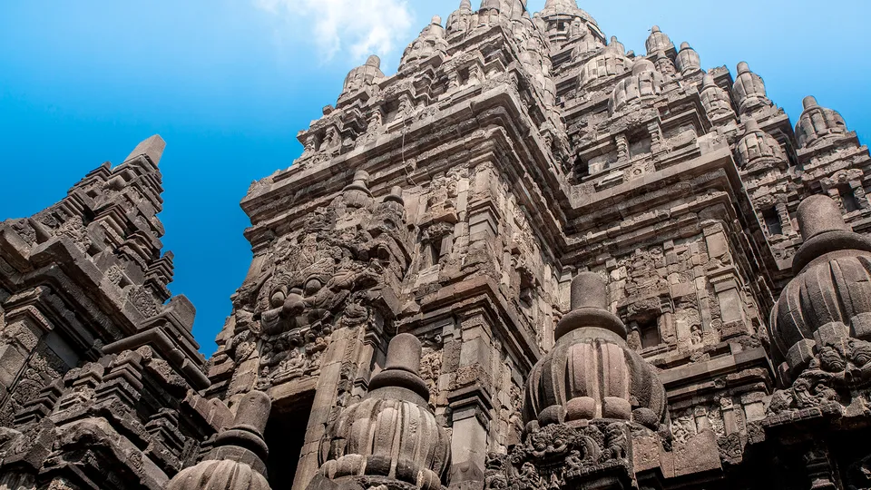 Dettagli del tempio di Prambanan