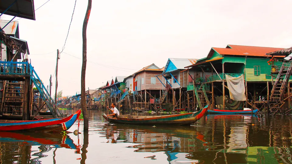 Case galleggianti sul Lago Tonle Sap