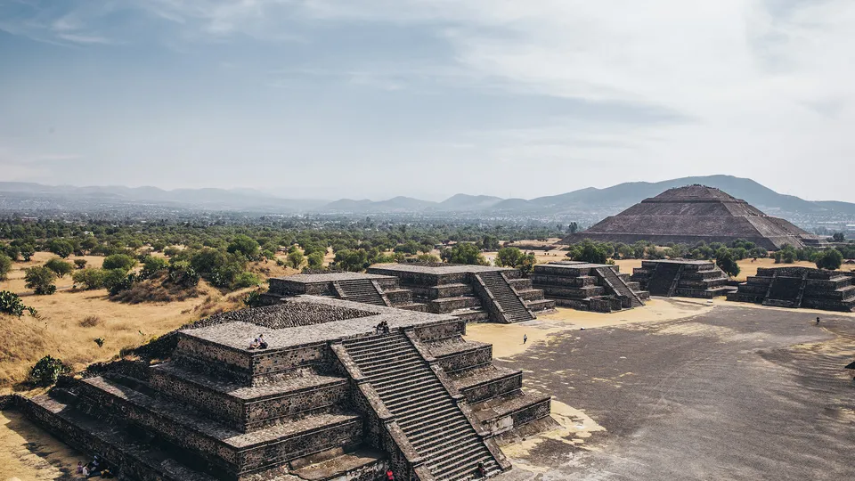 Rovine della Piramide del Sole a Teotihuacan