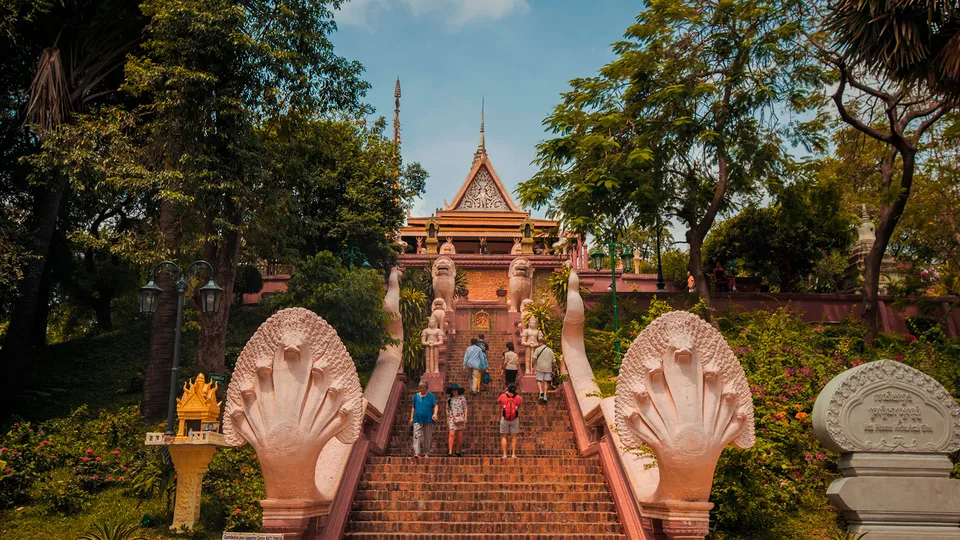 Scalinata del wat Phom a Phnom Penh