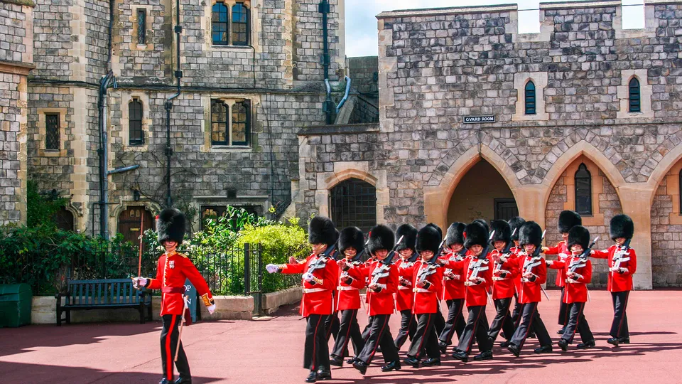 Guardie inglesi al Castello di Windsor
