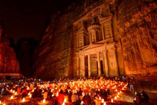 Petra by night