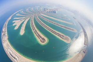 Dubai Palma vista dall'alto