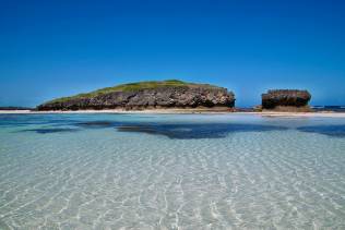 Rock formations on Watamu beach