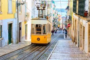 Elevador da Bica a Lisbona.