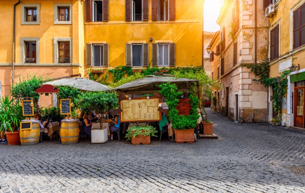 cena nel quartiere Trastevere