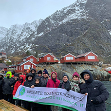 Foto di gruppo viaggio a alle Lofoten